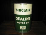 Sinclair Opaline 5 quart round can, EMPTY.  [SOLD]  
