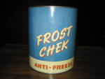Frost Chek Anti-Freeze, 4 quart round can, EMPTY. [SOLD] 