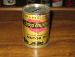 Cross Country Motor Oil bank, scarce bank, slight rusting, $72.  