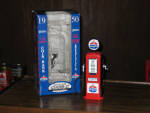 Amoco 1950 Tokheim Gas Pump Coin Bank, Limited Edition by Gearbox, with original box, 8.5 inches tall, $59.  