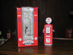 Mobilgas 1950 Tokheim Gas Pump Coin Bank, Limited Edition by Gearbox, with original box, 8.5 inches tall, $59.  