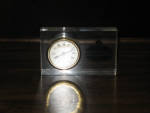 Amoco lucite clock, battery not included, $40.  