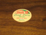 Bonel Dairy Farm pasteurized whipping cream bottle seal, $1.  