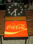 Coca-Cola vintage clock, 1960s, clock and light both work, $395. 