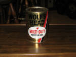 Wolf's Head Multi-Duty Motor Oil composite quart can, $58.  