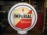 Imperial Refineries gas globe, [affiliate of Marathon Oil Co., Findlay, OH], like new old stock, on original capco body, $625. 