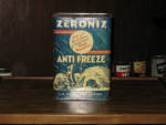 Zeroniz Anti-Freeze can, L.O. Church Corporation, Forrest, Illinois, 1920s vintage, $525. 