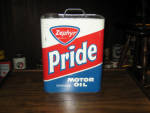 Zephyr Pride Motor Oil 2 gallon can, (some small dings/scuffs on paint), pretty good condition, $110. 