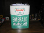 Sinclair Emerald auto oil 2 gallon can, (very minor finish blemishes), $125. 