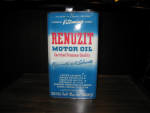 Renuzit Motor Oil, 1 imperial gallon, paint in excellent condition, $179.  