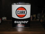Clark Super Motor Oil 2 gallon can (small dent on left side, paint is very, very good). [SOLD] 