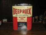 Deep Rock Motor Oil 2 gallon can (has some very small dings and paint scuffs on back), RARE can.  [SOLD]