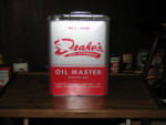 Drake's Oil Master Motor Oil 2 gallon can.  [SOLD]