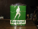 Endurol Motor Oil 2 gallon can, (finish on back side has some surface rust blemishes).  [SOLD]