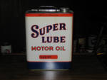 Super Lube Motor Oil 2 gallon can, near mint condition and rare can. [SOLD]