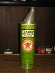 Texaco Motor Oil Medium Easy Pour Can, empty, very scarce.  [SOLD]  