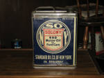 SOCONY Oil Co. of New York 1 gallon can, 1920s, has original cap.  [SOLD]