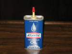 Atlantic Household Oil, newer logo, blue background, 4 oz., FULL, $45.