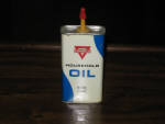 Conoco Household Oil, blue and white, 4 oz., 1/2 FULL, $37.