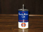 Gulf Electric Motor Oil, oval with lead top, half FULL, $71.