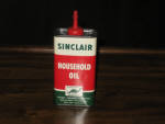 Sinclair Household Oil, old logo, red top, 4 oz., FULL, $55.