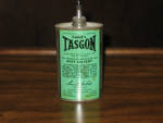 Tasgon Cabot's, oval with lead top, 3 oz, half FULL, $58.
