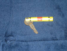 Shell key holder with vintage gas key, $28.  