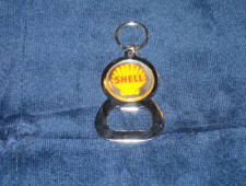 Shell bottle opener key ring, $29.  