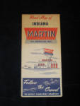 Martin Oil Service Indiana Road Map. [SOLD] 