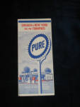 Pure Oil Company Chicago to New York Map, $14.  