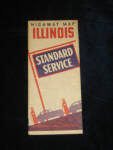 Standard Service Illinois Highway Map, 1940s. [SOLD] 
