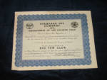 Standard Oil Company Management of the Decatur Dield certificate 23 Jan 1937, $8.  