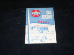 Derby Car Record booklet, $22.  