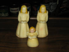 Socony-Vacuum Oil Company Christmas Angels Candles, set of 3. [SOLD]  