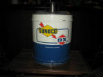 Sunoco DX dual-brand transitional 5 gallon drum. [SOLD] 