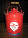1 gal. gasoline can with vintage Chrevron Supreme decal, $69. 