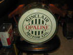 Sinclair Opaline Motor Oil 5 gallon drum, has an original paper label on the side, very rare.  [SOLD]