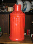 Red 5 gallon bulk oil cannister, has some paint scratches, $189.  