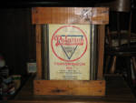 Standard Oil Company of Indiana Polarine 5 gal can from late 1910s to early 1920s in original wood crate, very nice condition for its age, $585. 