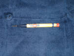 Illini Motor Oil Blue Seal can top mechanical pencil, 1940s, $42.  