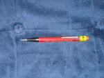 Pennzoil Motor Oil red can eraser top mechanical pencil, 1940s, $27.  