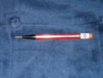 Texaco can eraser top red mechanical pencil, 1950s, near MINT, $39.  