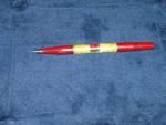 Marathon red and white marbelized Dixon Rite-Rite mechanical pencil, 1940s, $44.  