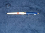 DX white blue ballpoint pen, 1960s, $10.  
