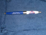 Standard blue and white ballpoint pen, 1970s, $9.  