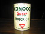 Conoco Super Motor Oil, excellent cond., full, $69.