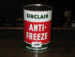 Sinclair Anti-Freeze, 1940s, quart, FULL, $119. 