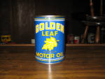 Golden Leaf Motor Oil quart can, Golden State Oil Co.. [SOLD] 