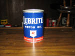 Lubrite Motor Oil qt. can, Socony-Vacuum Oil Company, Inc., $145.  