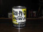 Cen-Pe-Co Super Racing Oil qt. can, empty, $155. 
